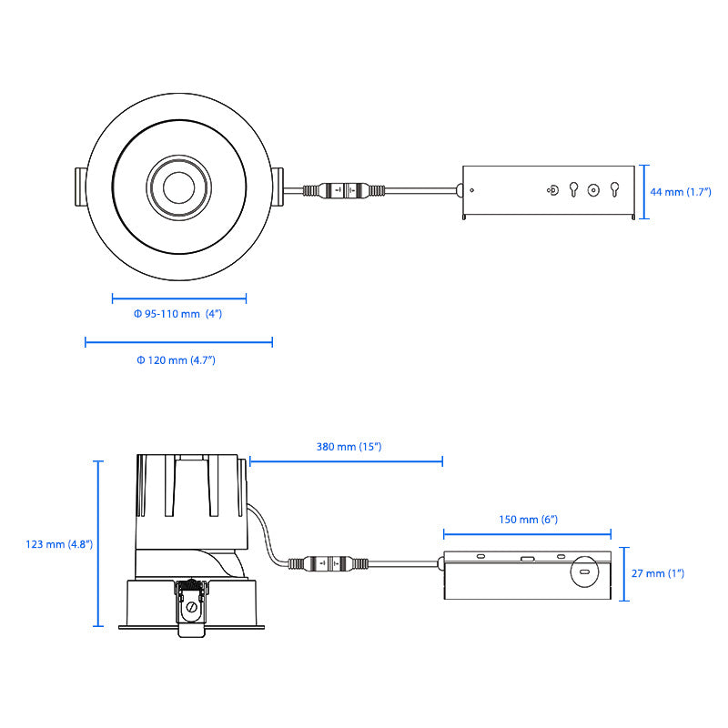 12W 4inch IP65 Waterproof CREE LED Recessed Pot Light with IC Rated