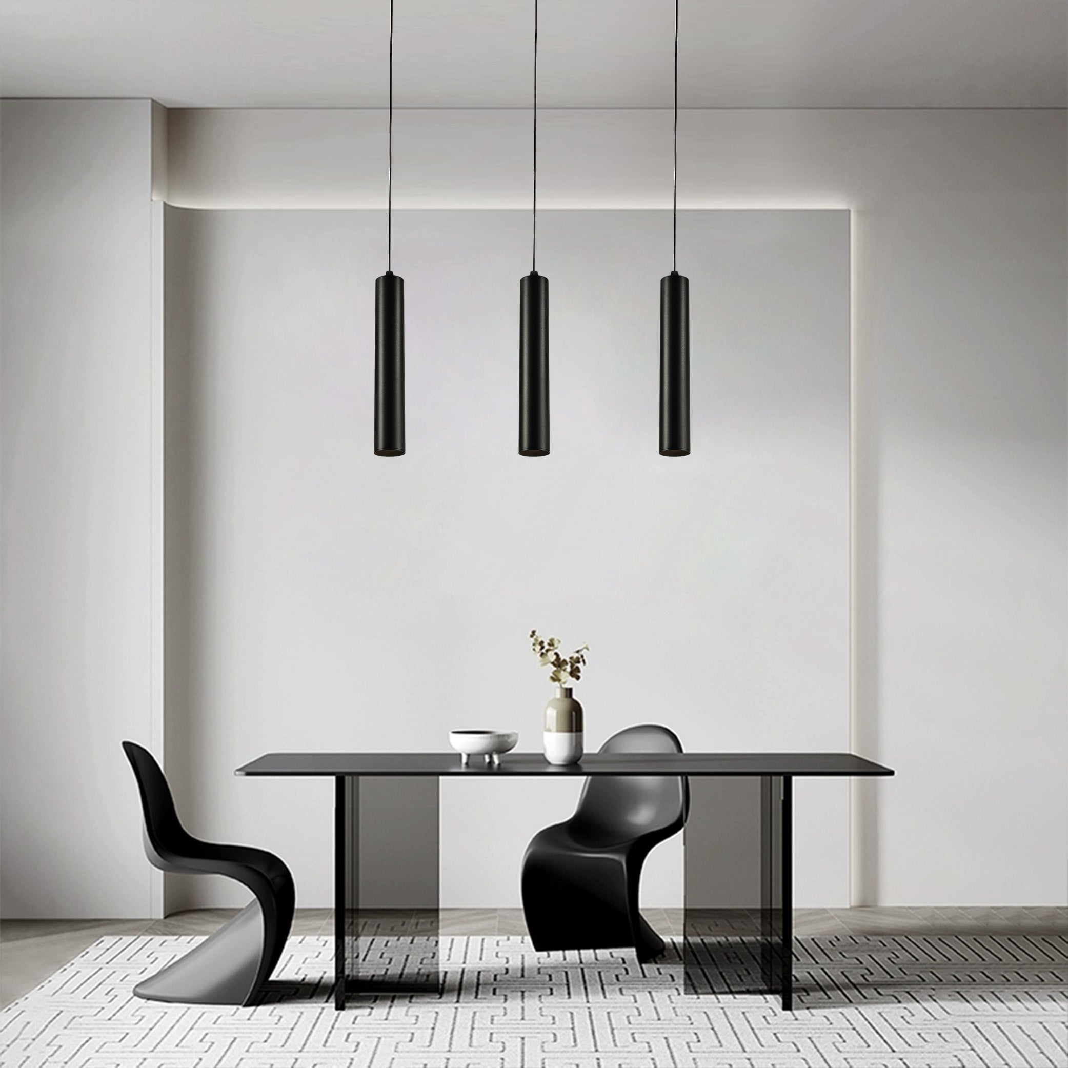 Magnetic 10W black cylindrical led pendant lights