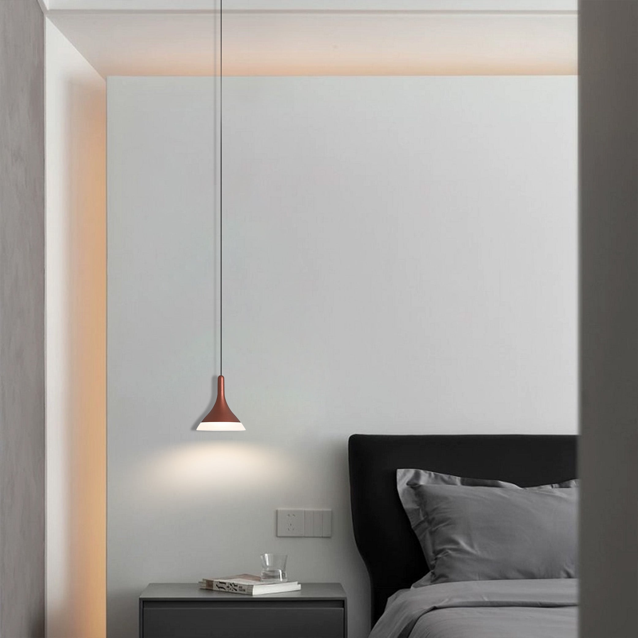 Aluminium mini modern Red pendant light