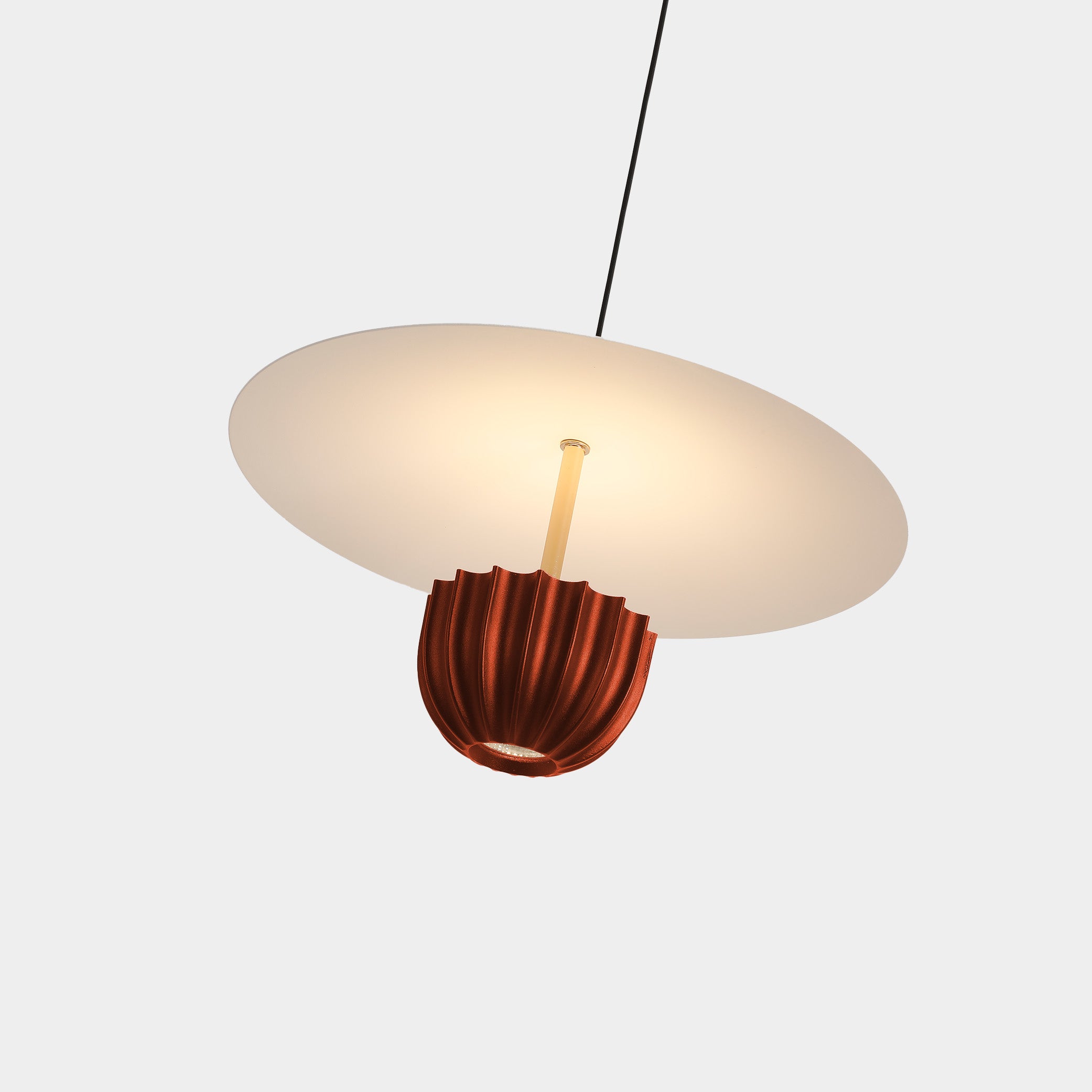 Round Red kitchen island led pendant light