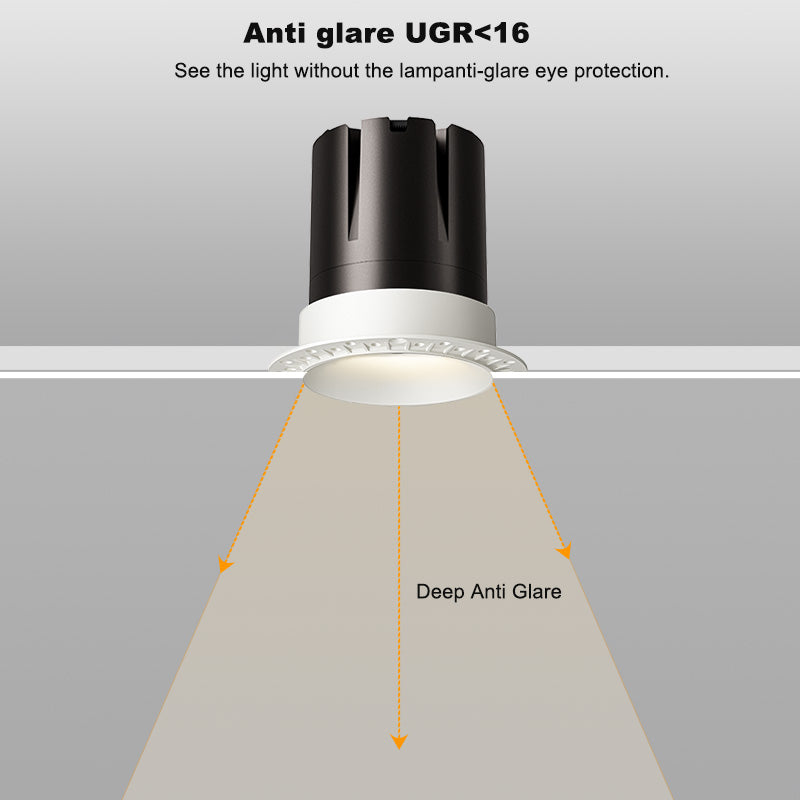 Trimless 4inch 12W Eye Protection Recessed LED Canless Pot Light with IC Rated