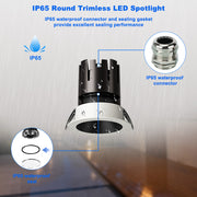 7W IP65 Waterproof Recessed Pot Light with CREE COB Chip
