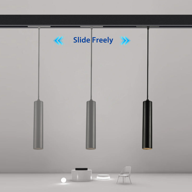 Magnetic 10W black cylindrical led pendant lights