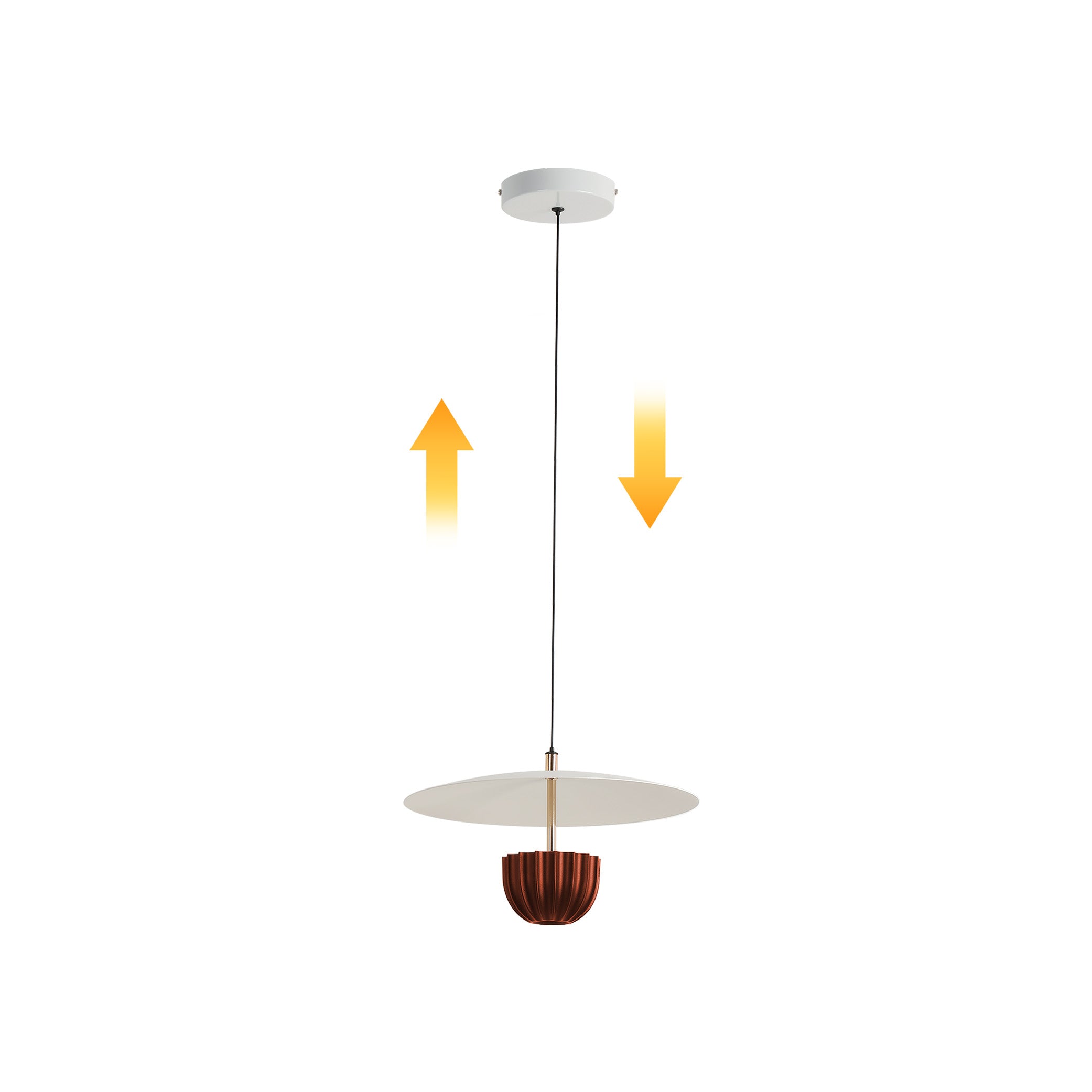 Round Red kitchen island led pendant light
