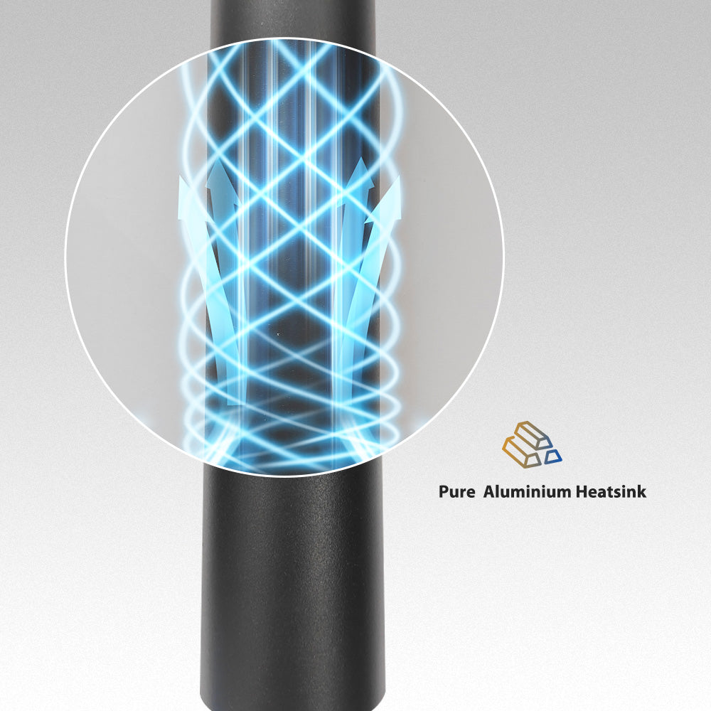 48V magnetic 5w black cylindrical led column pedant light