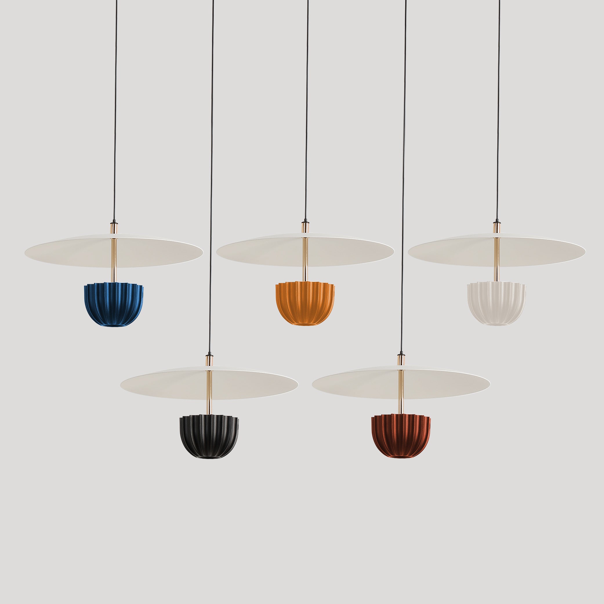 Round Red kitchen island led pendant light