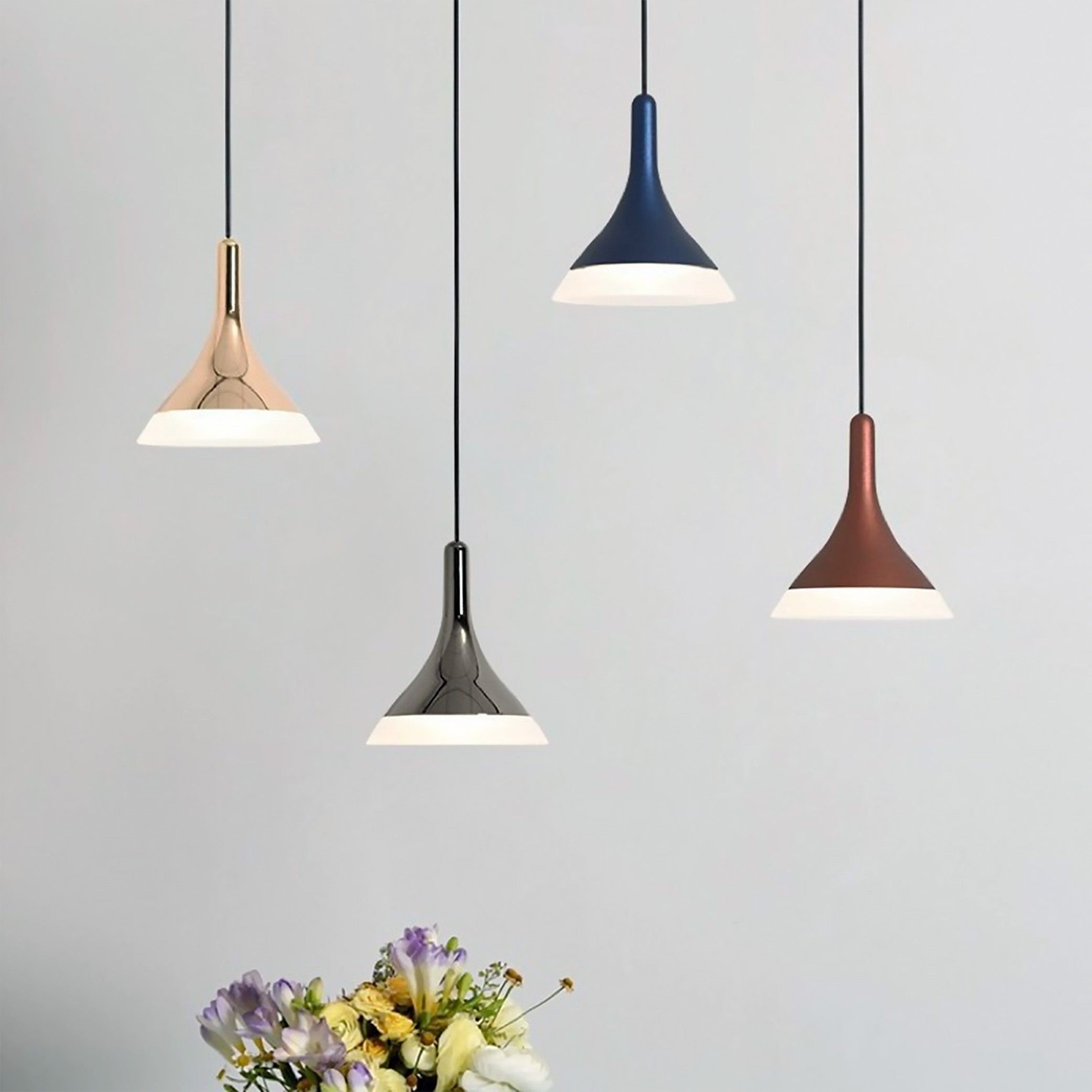 Aluminium mini modern Red pendant light